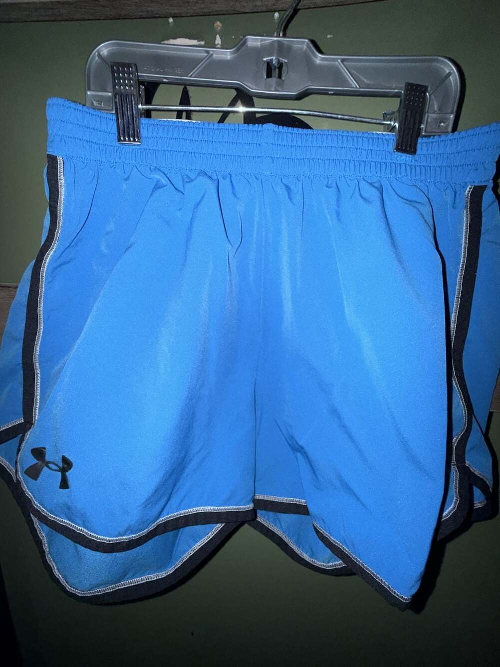 Under Armour Athletic Shorts Size MD Blue Black Running Training